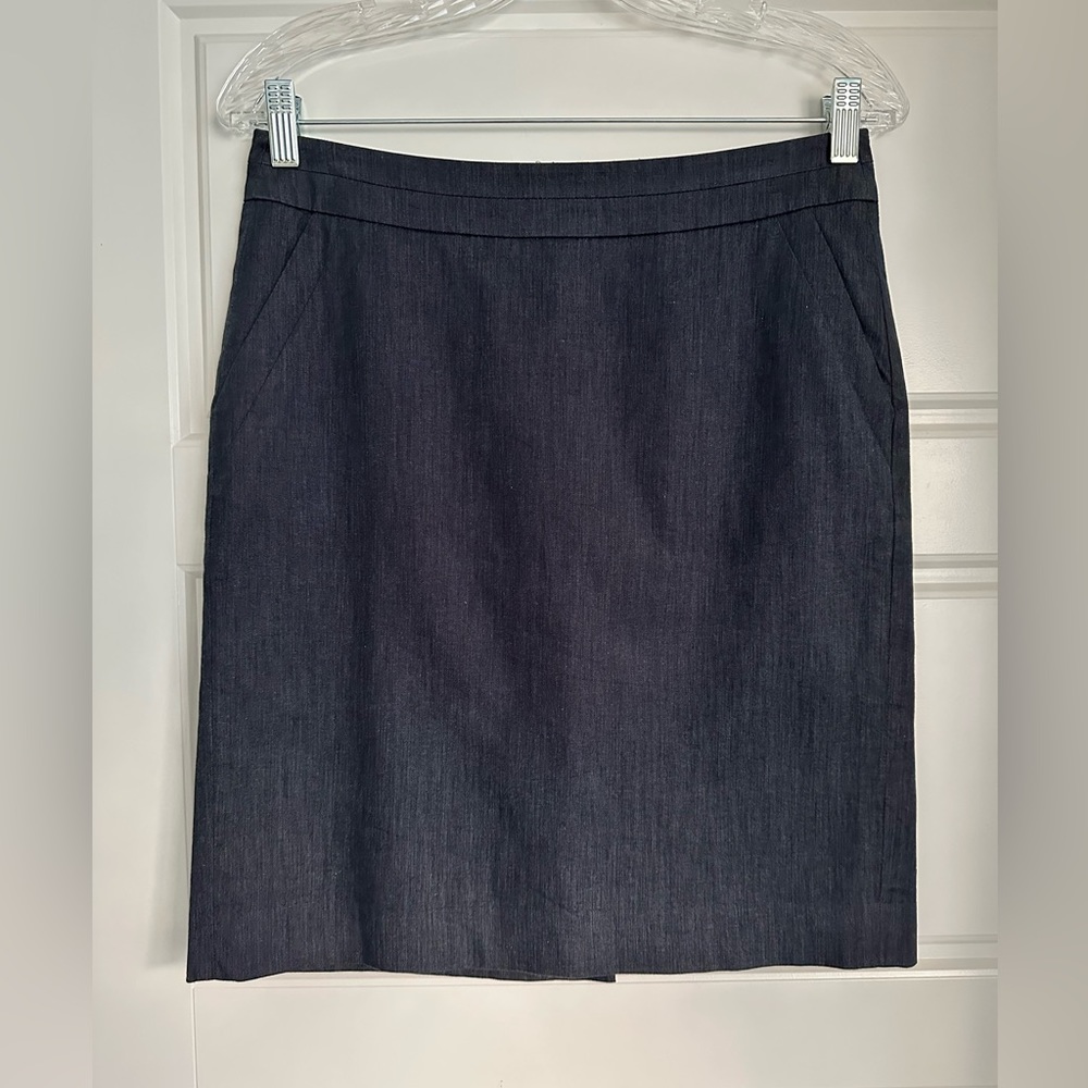 Dark Denim LOFT Petite Skirt! EUC!